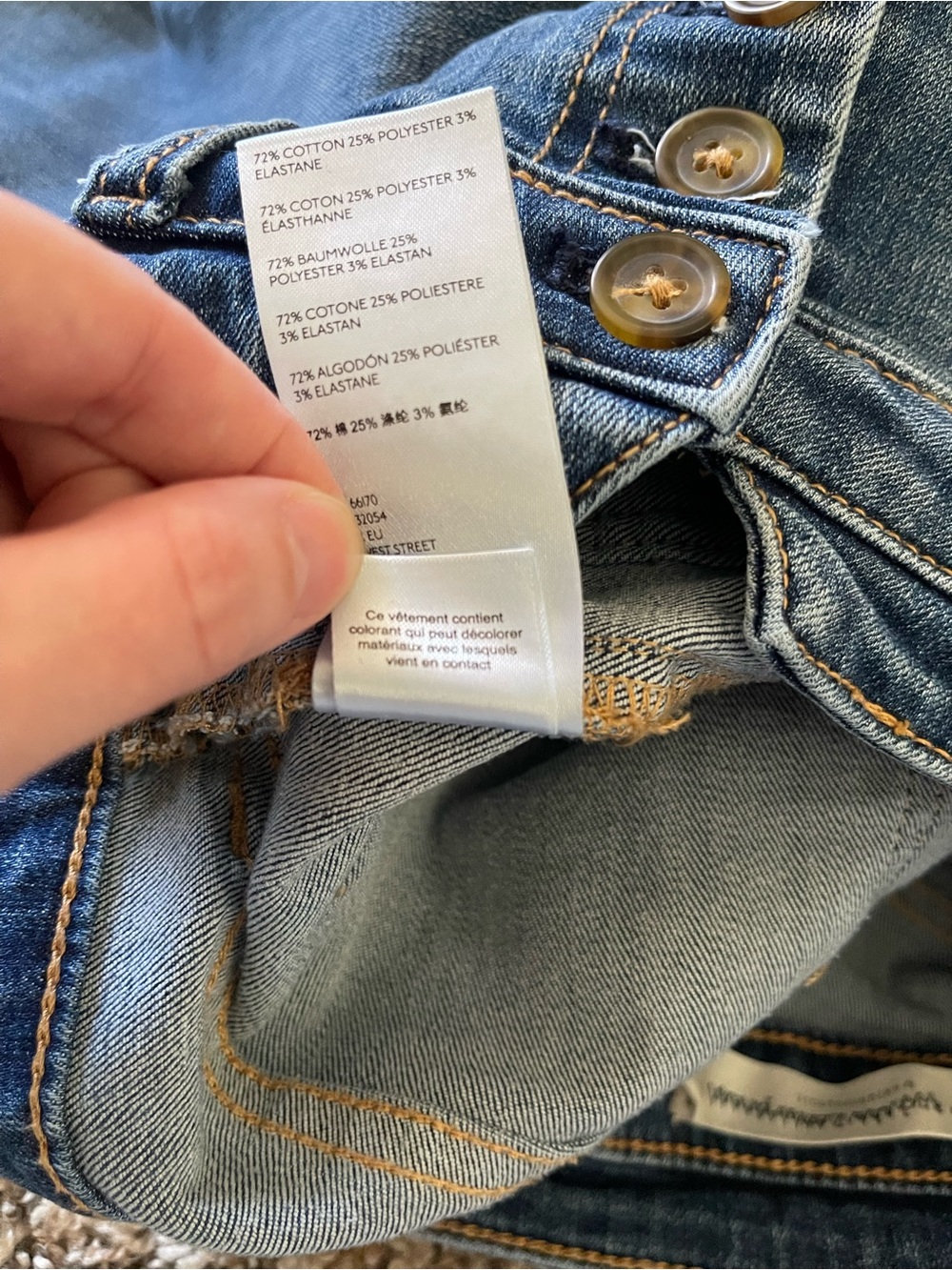 Anthropologie Pilcro High Rise Denim Legging Slim Jeans Button Fly Size 27 Blue - Picture 15 of 16
